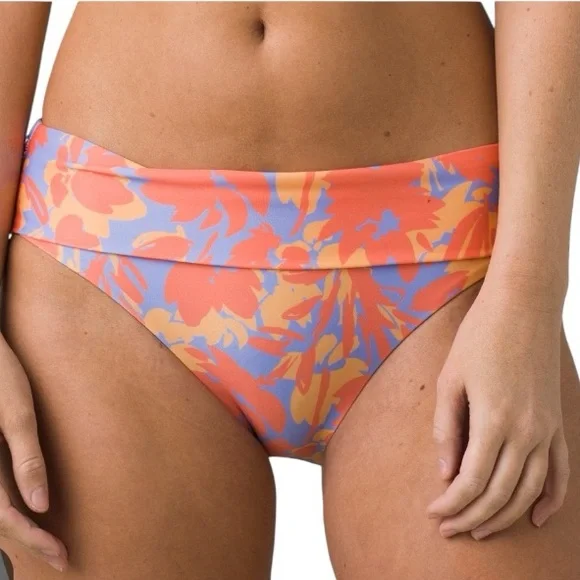 Prana Women’s Marta Swim Bottoms Morning Glory Bloom Large NWT - Picture 1 of 8